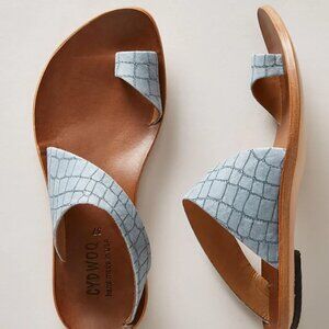 Cydwoq Hillary Sandal Leather Hand Made In USA Blue Pattern Color
